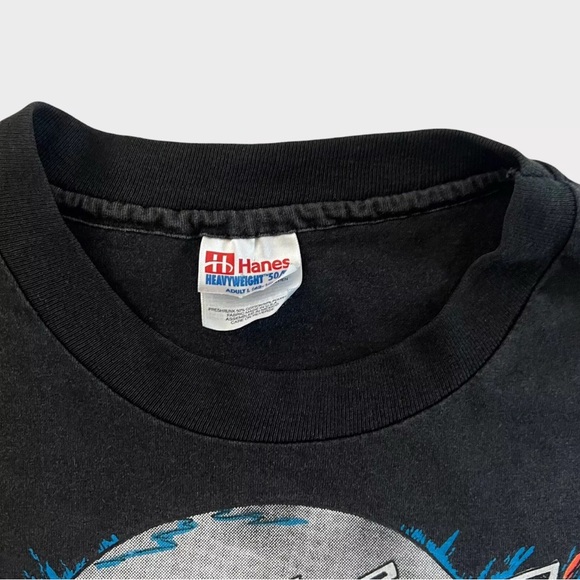 Vintage 90s Michael Bartone NHRA Drag Racing Team Skull Tshirt Size L Black EUC - Picture 4 of 6